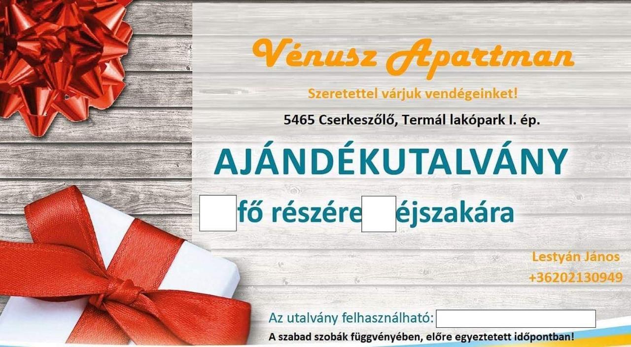 Venusz Apartman Cserkeszőlő Exterior foto